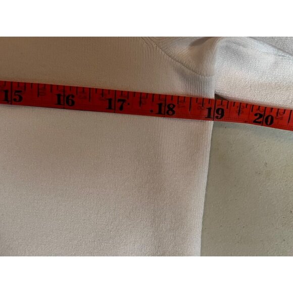 NWT Talbots White Scoop Neck Short Sleeve Top Large Pull Over Minimalist Stretch - Picture 13 of 16